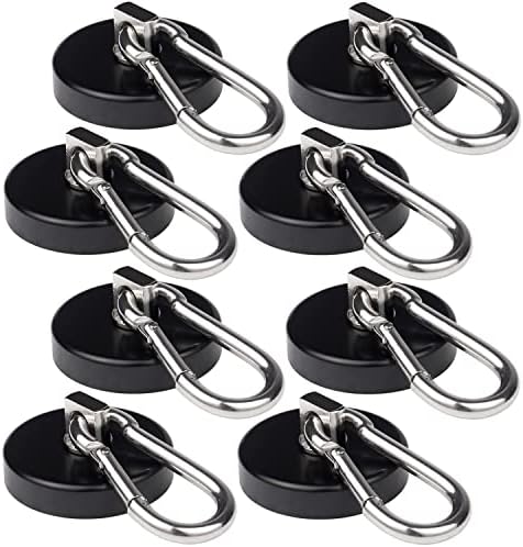 WELLZEER Magnetic Hooks 170lbs Heavy Duty Black Magnet Hooks by WELLZEER