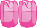 2 Pack Sturdy Mesh Pop up Laundry Hamper Basket by BATTOO