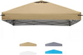 8x8 Canopy Replacement Top Cover with Air Vents for ez up Pop up Canopy Gazebo Tent with Adjustable Straps,Waterproof & Anti-UV for Outdoor Shade (Top Only,Frame Not Included) (Beige)