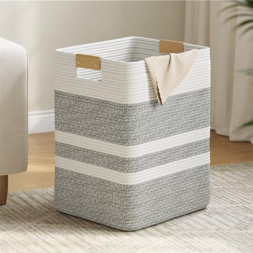 Nunsino 90L Laundry Basket, Cotton Rope Laundry Hamper by Nunsino