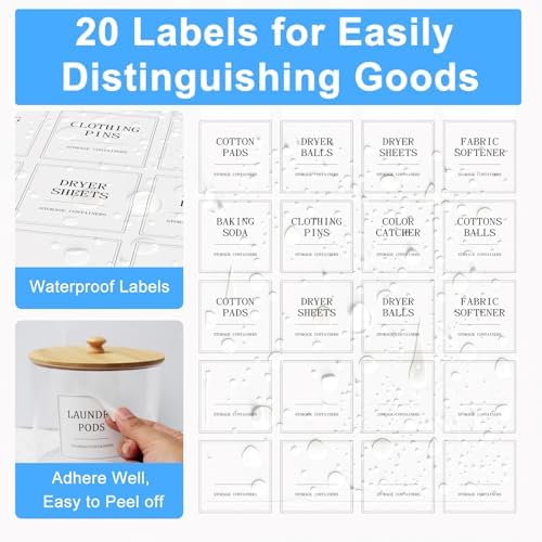 3+1 Pack Laundry Pods Containers & Dryer Sheet Holder & Laundry Detergent - Image 4
