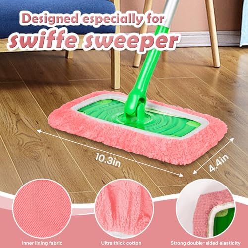 AmaVins 5 Pack Reusable Microfiber Mop Pads Compatible - Image 3