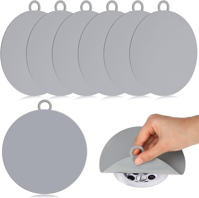 6 Pack Drain Covers for Bugs, 6 X 6 Inch, Anti Odor and Cockroach, Kitchen by Yinkin