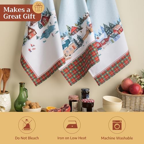 Maison d' Hermine Kitchen Towels Set of 3 Reusable 100% Cotton 27.50" x 20" - Image 5