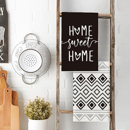 Artoid Mode Black Stripes Home Sweet Home Boho Halloween Kitchen Towels Dish - Image 3