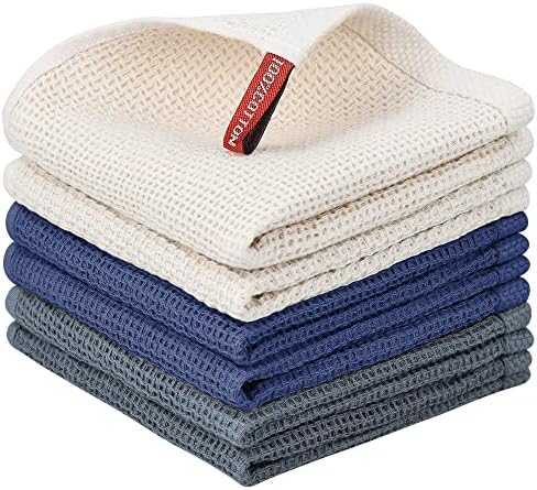 Nialnant 6 Pack Kitchen Towels, 100% Cotton Absorbent Dish Cloths by Nialnant