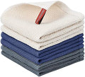 Nialnant 6 Pack Kitchen Towels, 100% Cotton Absorbent Dish Cloths by Nialnant