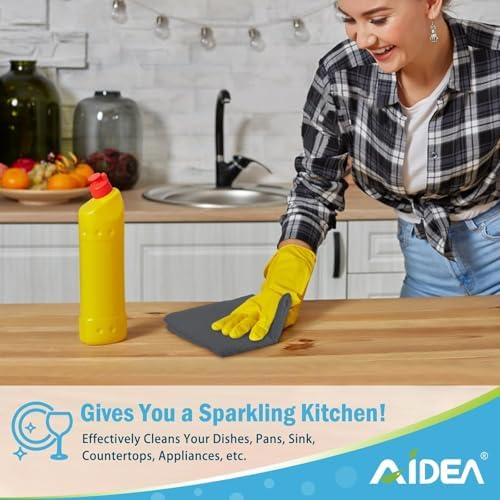 AIDEA Microfiber Cleaning Cloth Grey 20PK, Microfiber Towels 11.5"×11.5" - Image 5