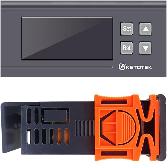 KETOTEK KT8230 Digital Temperature Controller Thermostat Regulator 120VAC 30A Fahrenheit -22~572℉ Heating Cooling for Incubator Brooder Refrigerator Fermenter Greenhouse Reptile