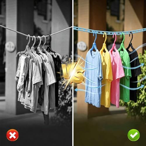 Portable Clothesline for Outdoor & Home, Portable Windproof Fence-Style Travel - Image 5