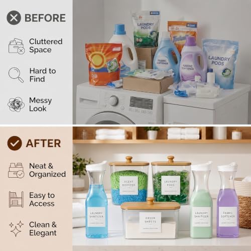 3+3 Pack Laundry Pods Containers & Dryer Sheet Holder & Laundry Detergent - Image 4