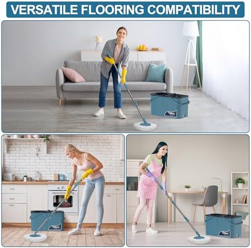 RinseWise Large Gen 1 Mop Bucket Set, Clean/Dirty Water Separation, 8 Heads - Image 6