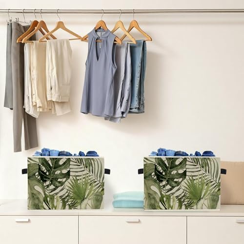 Boho Tropical Botanical Storage Box Bins, Decor - Image 4