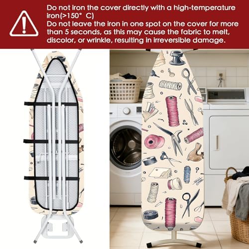 Nuxovilar Sewing Tools Cotton Ironing Board Cover 15x54 Fabric - Image 6