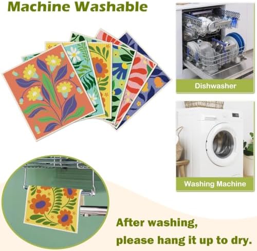 6 Pcs Swedish Paper Cloths for Kitchen, Reusable Paper Towels Washable - Image 5