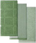 Homaxy 3 Pack Cotton Terry Premium Kitchen Towels, 18 x 28 in, Grass Green by Homaxy