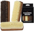 MAXIMILIAN Shoe Shine Brush Kit 3Pcs Suede Brush Solid Wood Shoe Brushes by MAXIMILIAN
