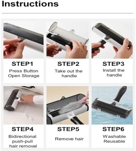 Pet Hair Remover Tool, Reusable Lint Roller Brush - Image 6