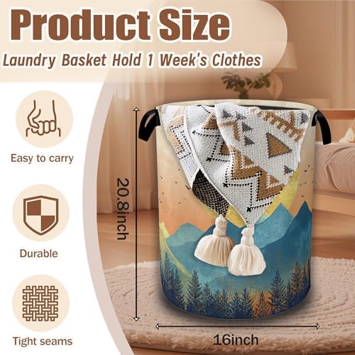 Mountains Sun Nature Scenery Laundry Baskets, Laundry Hamper, Storage Basket - Image 2