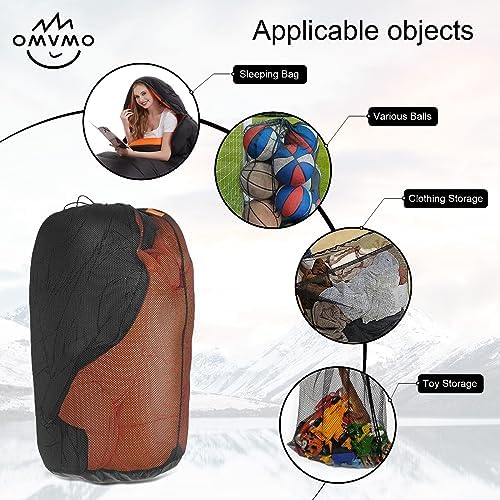 1Pcs 68L Mesh Sleeping Bag Storage Sack Stuff Sack Laundry Bag Drawstring - Image 7