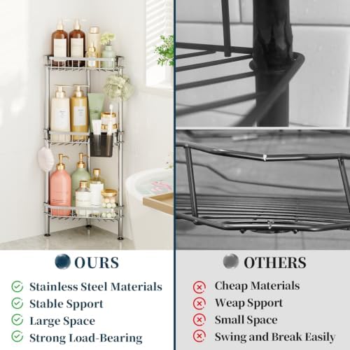 Consumest Corner Shower Caddy Stand - Image 3