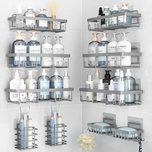 Liuoud 10 Pack Shower Caddy for Inside Shower by Liuoud