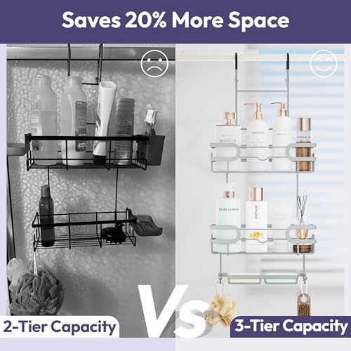 SWTYMIKI Over the Door Shower Caddy Hanging - Image 3