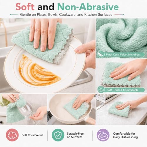 kimteny 12 Pack Dish Cloths for Washing Dishes - Image 6