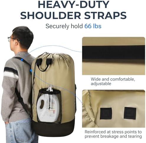Travel Heavy Duty Backpack Laundry Bag - Image 3