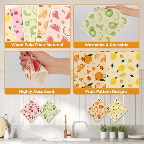 wlich 10 Pack Swedish Dishcloths, Reusable Kitchen Towels - Image 2