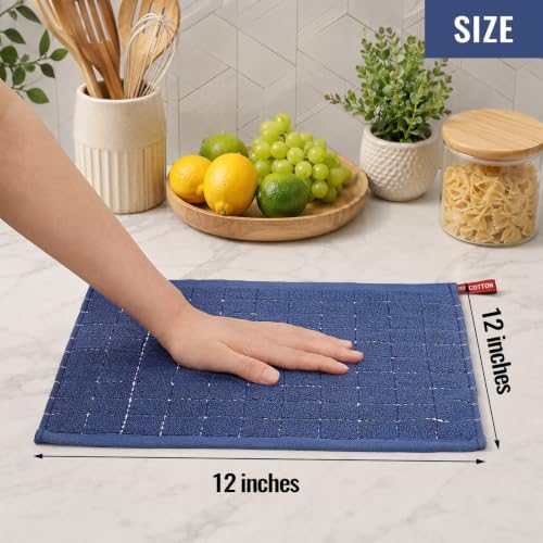 Kitinjoy 100% Cotton Terry Kitchen Dish Cloths, 12”x 12” - Image 4