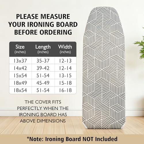 Seiritex Over the Door Ironing Board Cover 14 x 42 inch, Thick Padding w Hook - Image 6