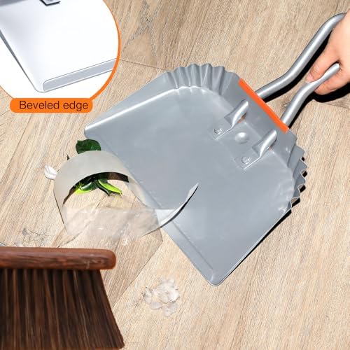 Mumufy 4 Pack 12" Heavy Duty Metal Dustpan - Image 5