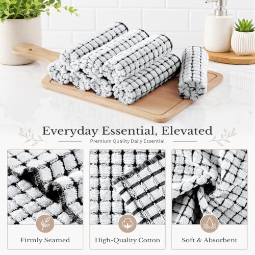 Homaxy 12 Pack Terry Kitchen Dish Cloths - Image 2