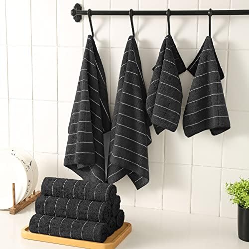 Puomue Microfiber Kitchen Towels and Dishcloths Set, 26 X 18 Inch and 12 X 12 - Image 6