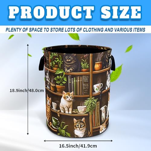Cute Cat Laundry Basket Bookshelf Animal Oxford Cloth Laundry Hamper - Image 3