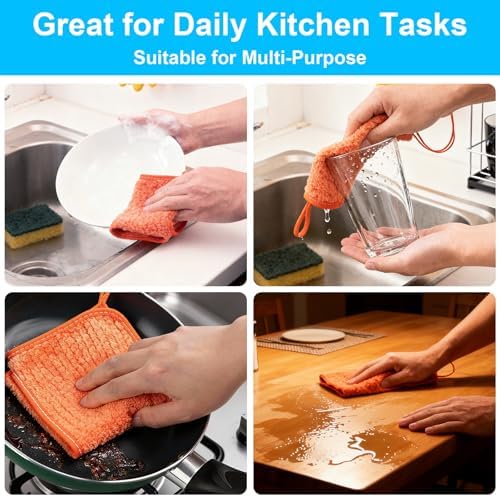 Microfiber Cleaning Cloths 12" x 12": 10pcs Reusable lint-Free Rags - Image 3