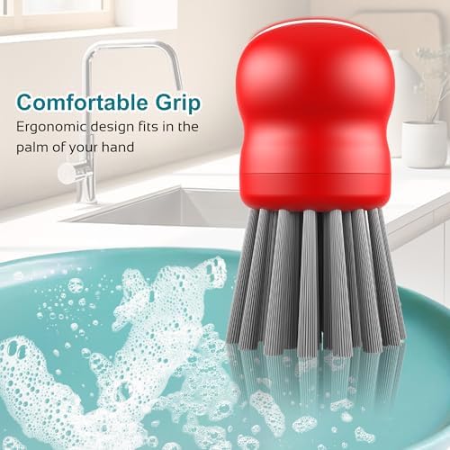 Mini Dish Brush for Cleaning Chicken Shredder, Long Bristles - Image 4