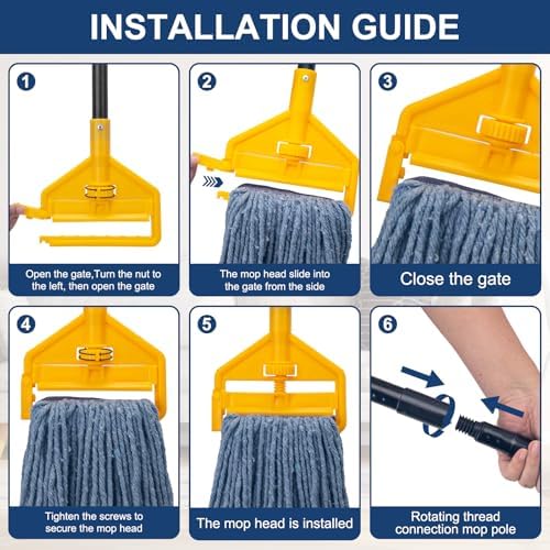 KeFanta 2 Pack Commercial Mop Heavy Duty Industrial Mops - Image 7