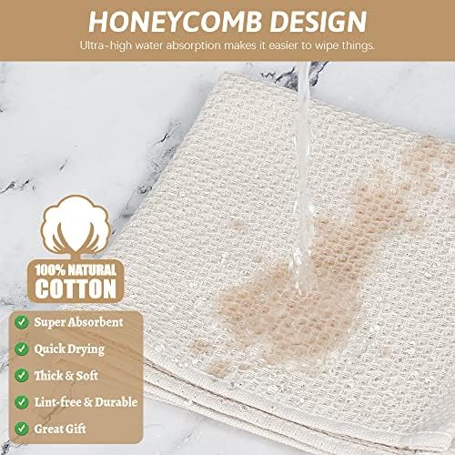 Nialnant 6 Pack Kitchen Towels and Dishcloths Sets, 100% Cotton Soft Absorbent - Image 4
