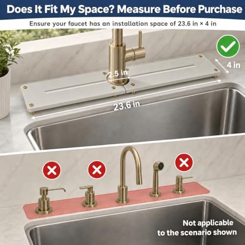 2PCS Stone Faucet Mat for Kitchen Sink, Water Absorbing Sink Tray Organizer for - Image 2