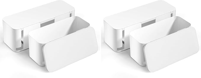 YECAYE 4 Pack Cable Management Box, Pet Friendly Cord Organizer Box by Yecaye