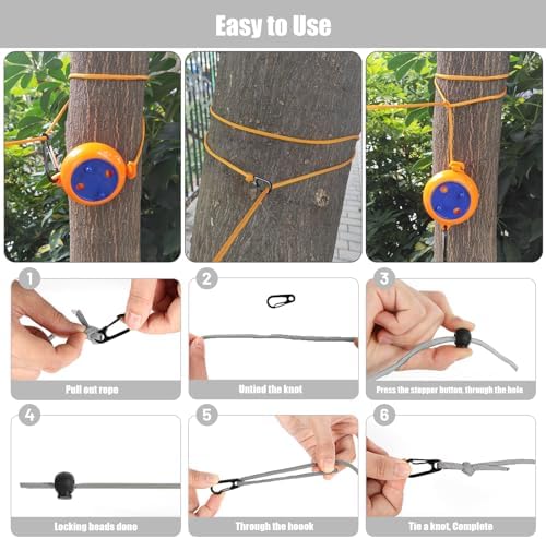 Portable Travel Clothesline, 33ft Camping Clothes line - Image 5