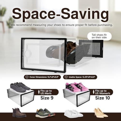 Reli. Shoe Box | Clear Storage Shoe Box Stackable & Compact - Image 4