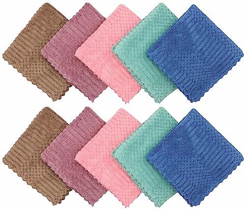 Microfiber Cleaning Cloth, 10 Pack Microfiber Rags, Mix Color - Image 2