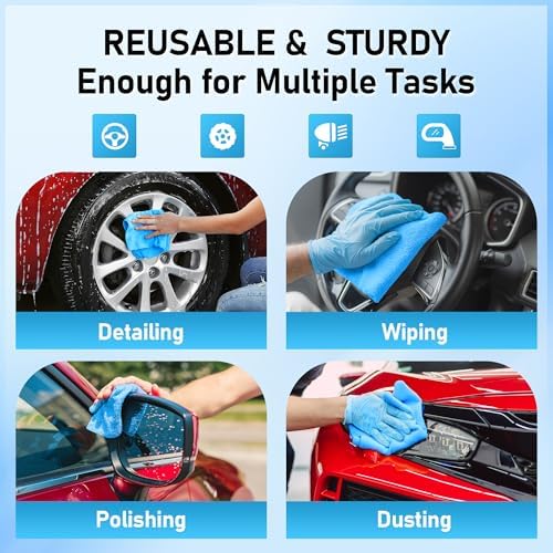 Microfiber Cleaning Cloth Roll, 75 Pack Tear Away Microfiber Towel, Reusable - Image 5