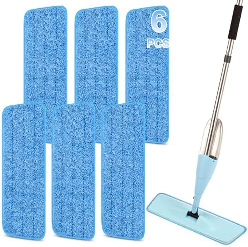 16.5 Inch Reusable Mop Pads Microfiber Spray Mop Replacement Heads by ZIYUNBIXI