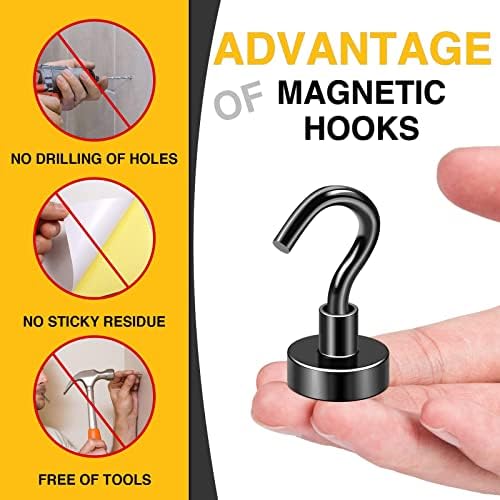 DIYMAG Magnetic Hooks, Strong Magents 28 Pack 30lbs - Image 4