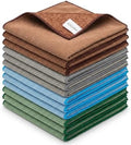 Dual-Sided Microfiber Cleaning Cloths, 11.81" x 11.81", 12 Pack by AZADARA