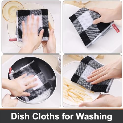 Mordimy Cotton Waffle Weave Dish Cloths, 6 Pack - Image 4